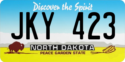 ND license plate JKY423