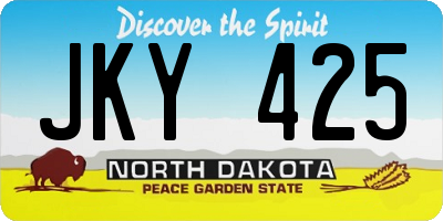 ND license plate JKY425
