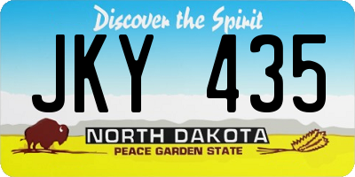 ND license plate JKY435