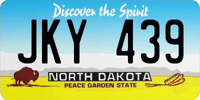 ND license plate JKY439