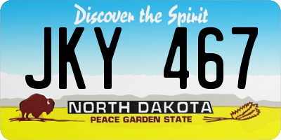 ND license plate JKY467