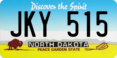ND license plate JKY515