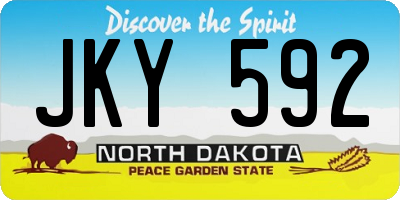 ND license plate JKY592