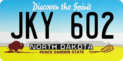 ND license plate JKY602