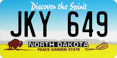 ND license plate JKY649