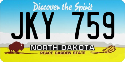 ND license plate JKY759