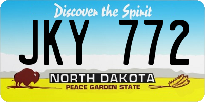 ND license plate JKY772