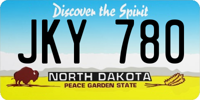 ND license plate JKY780