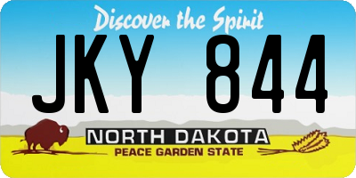 ND license plate JKY844