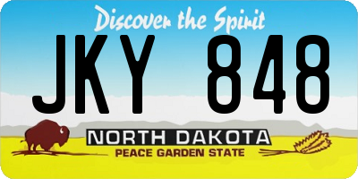 ND license plate JKY848