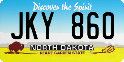 ND license plate JKY860