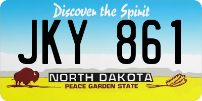 ND license plate JKY861
