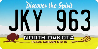 ND license plate JKY963