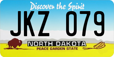 ND license plate JKZ079