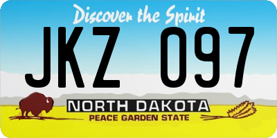ND license plate JKZ097
