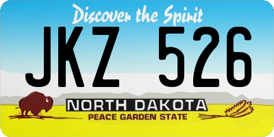 ND license plate JKZ526