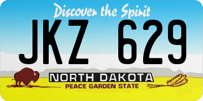 ND license plate JKZ629
