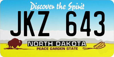 ND license plate JKZ643