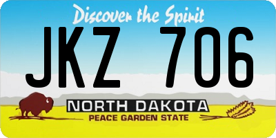 ND license plate JKZ706