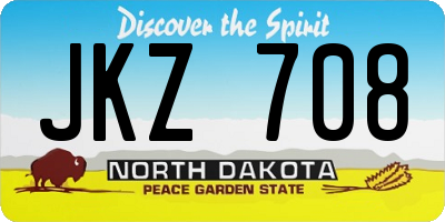 ND license plate JKZ708