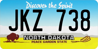 ND license plate JKZ738