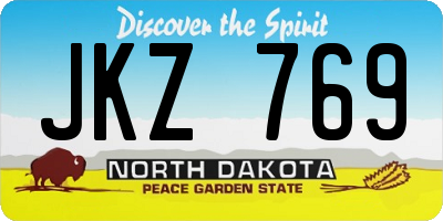ND license plate JKZ769