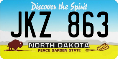 ND license plate JKZ863