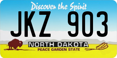 ND license plate JKZ903