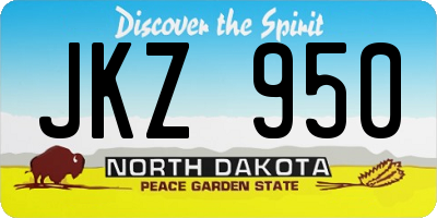 ND license plate JKZ950