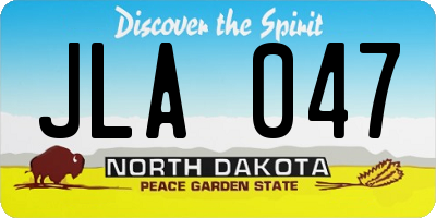 ND license plate JLA047