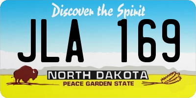 ND license plate JLA169