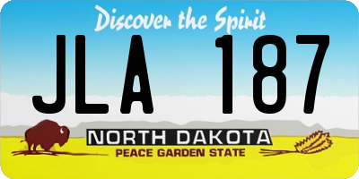 ND license plate JLA187