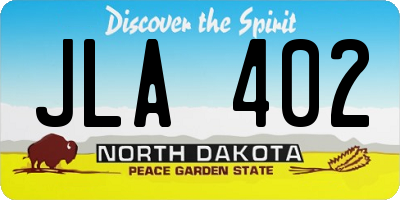 ND license plate JLA402