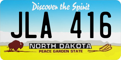 ND license plate JLA416