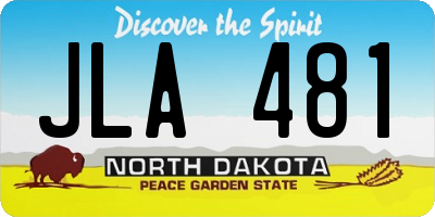 ND license plate JLA481