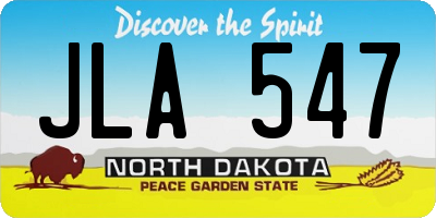 ND license plate JLA547