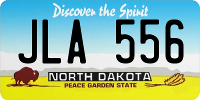 ND license plate JLA556