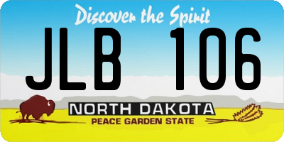 ND license plate JLB106
