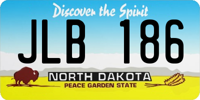 ND license plate JLB186