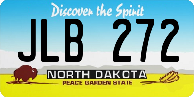 ND license plate JLB272