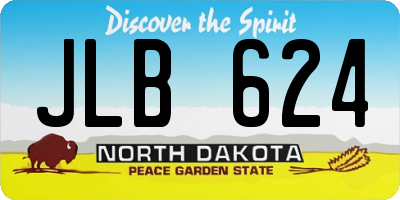 ND license plate JLB624