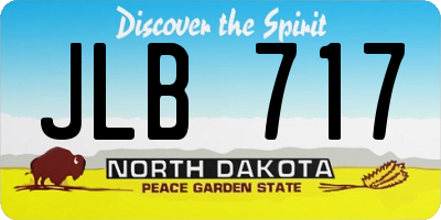 ND license plate JLB717