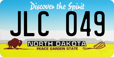 ND license plate JLC049