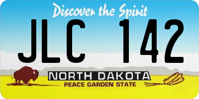 ND license plate JLC142