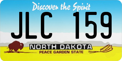 ND license plate JLC159