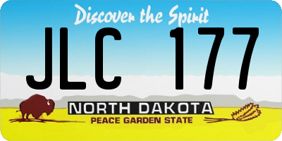 ND license plate JLC177