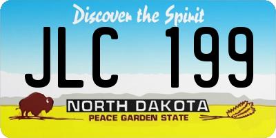 ND license plate JLC199