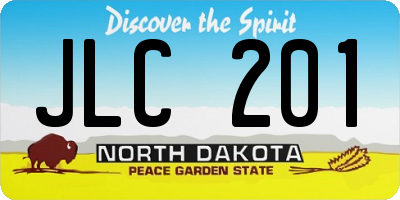 ND license plate JLC201