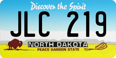 ND license plate JLC219