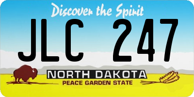 ND license plate JLC247